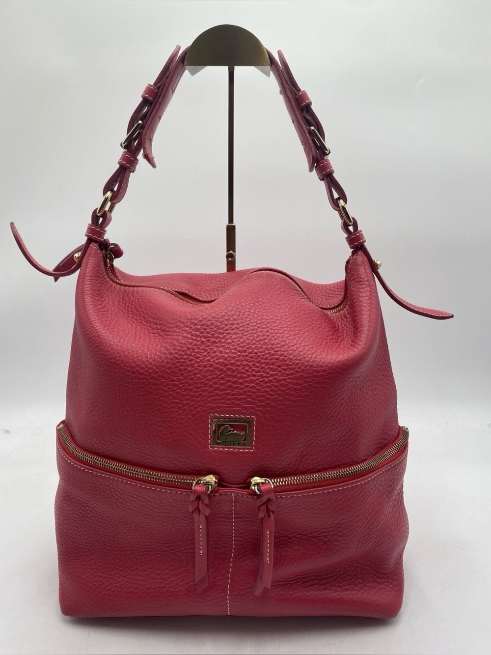 Dooney & Bourke Large Cherry Red Authentic Vintage Dillon Shoulder Bag
